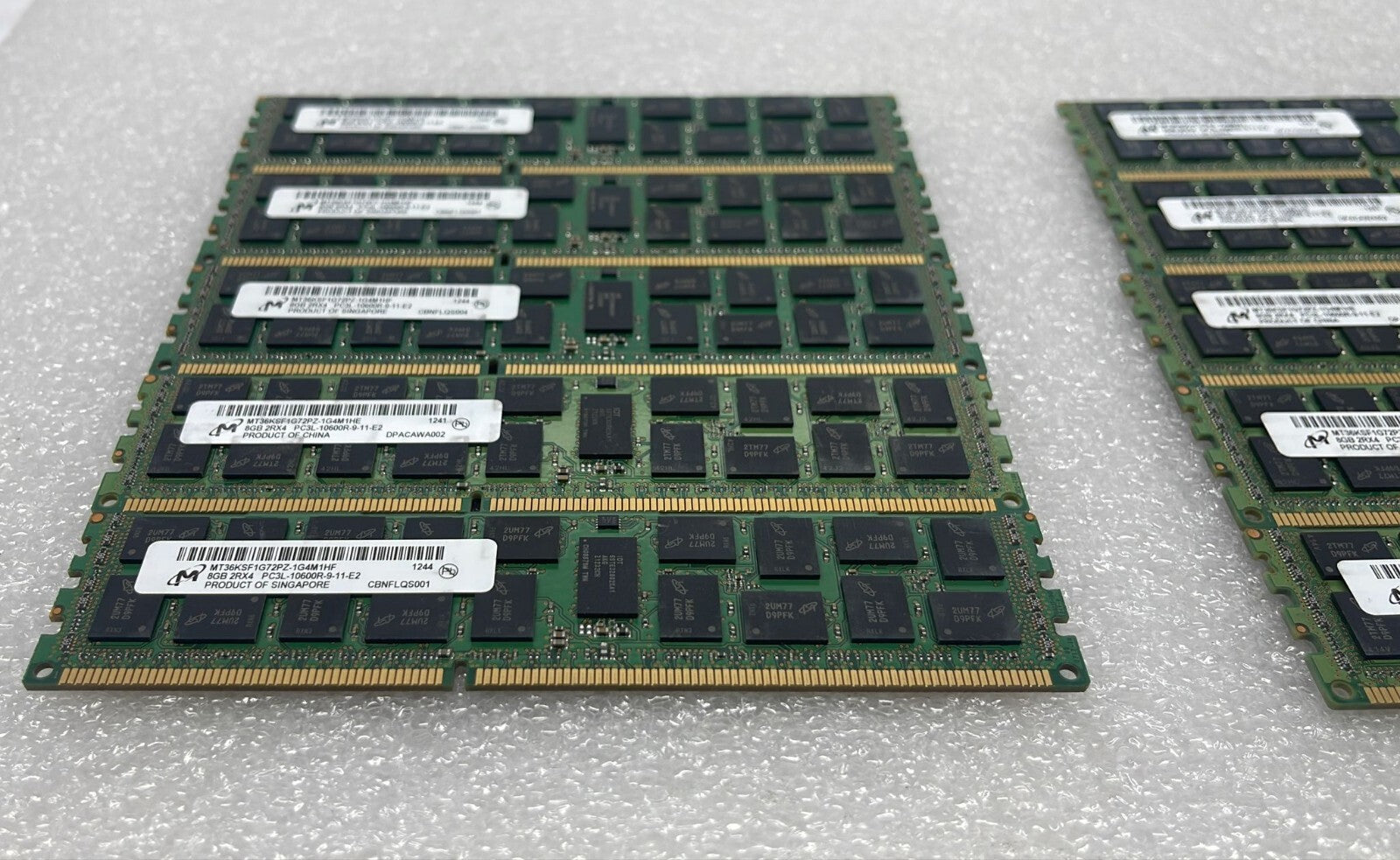 [LOT OF 15] MICRON 8BG 2RX4 PC3L-10600R-9-11-E2 MT36KSF1G72PZ-1G4MHF Memory RAM