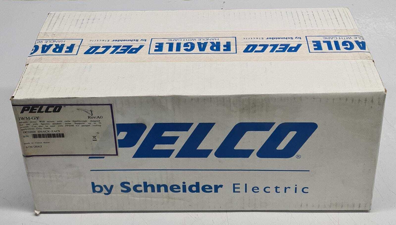 NEW - Schneider PELCO IWM-GY Rev: A0 Mount Dome Wall Mount With Cable