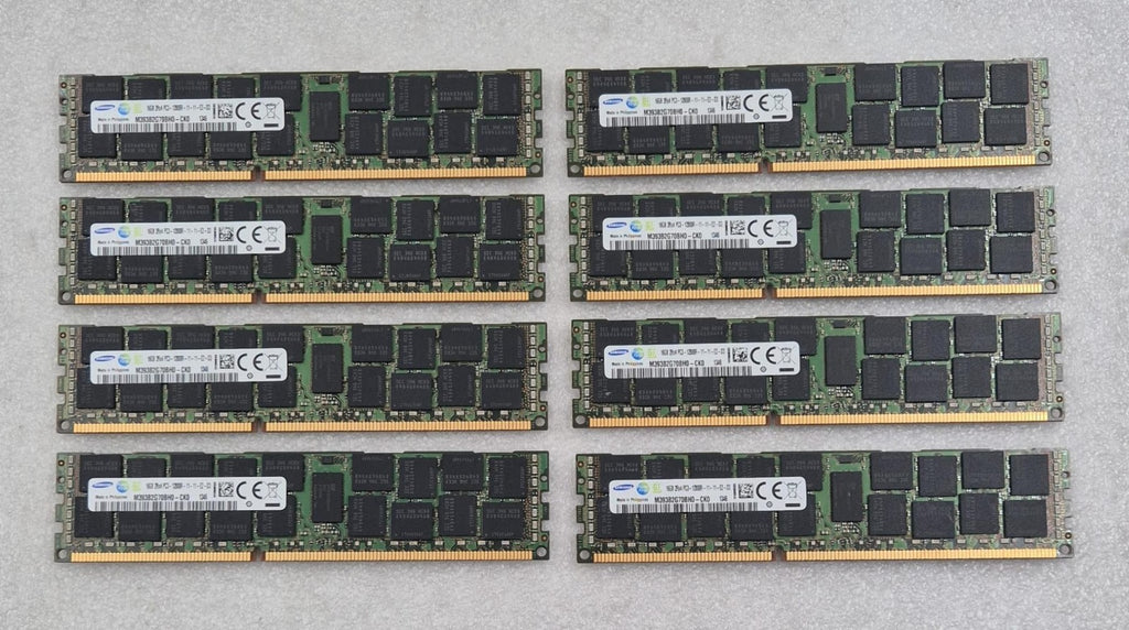 [LOT 8 PCS] SAMSUNG 16GB 2Rx4 PC3-12800R DDR3 M393B2G70BH0-CK0 Server Memory RAM
