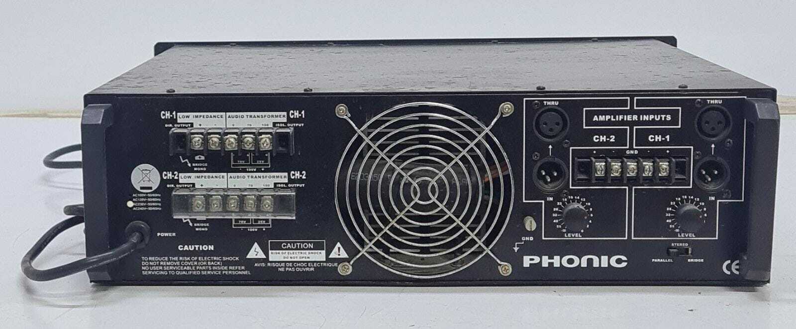 Phonic Icon 700 Professional Amplifier Contactor Power
