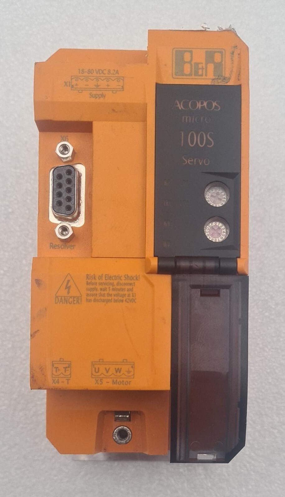 B&R Automation ACOPOS Micro 100S Servo Drive 80VD100PS.C02X-01 Rev .F0  **AS-IS