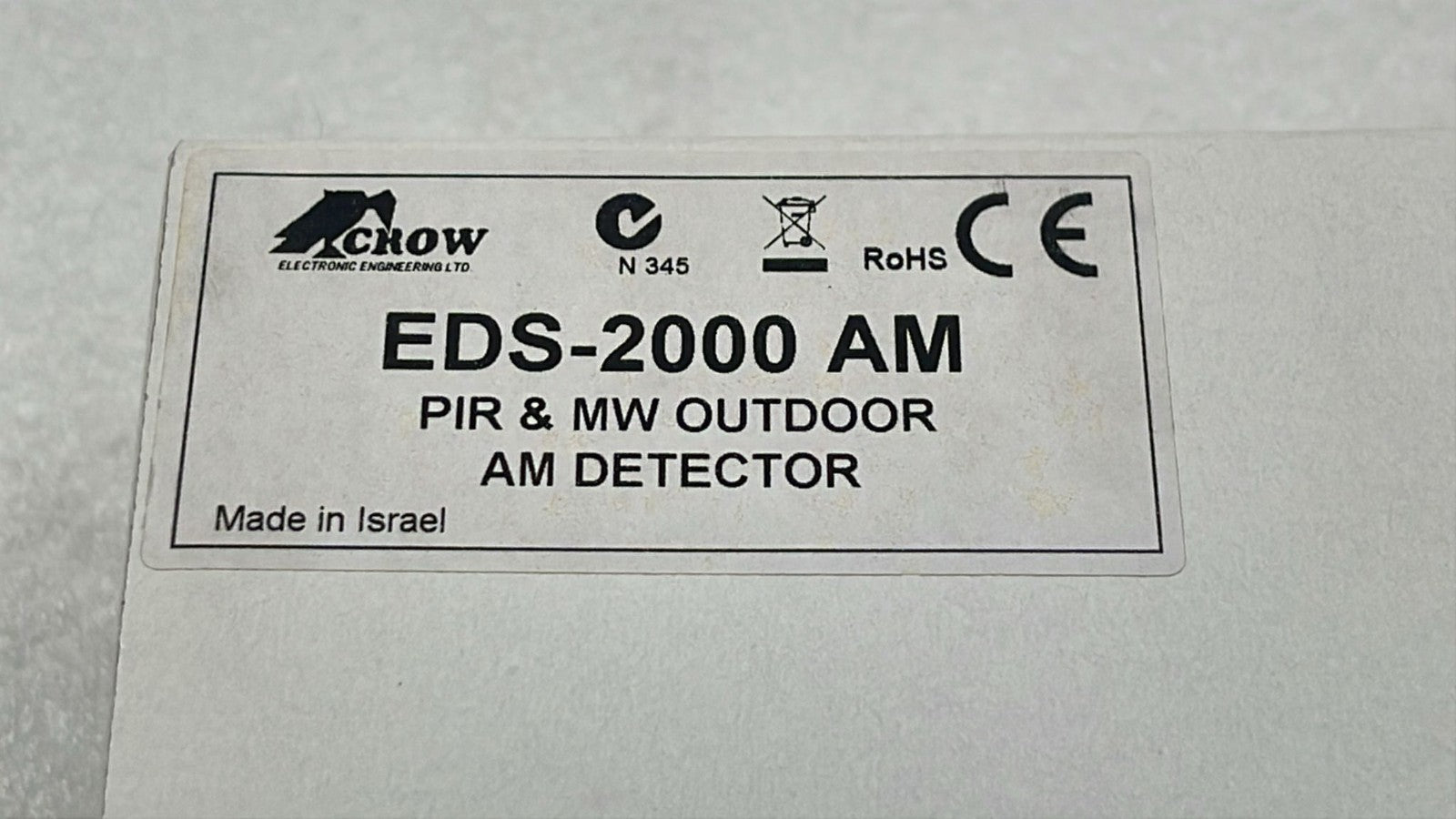 CROW EDS-2000 AM product label and model identification