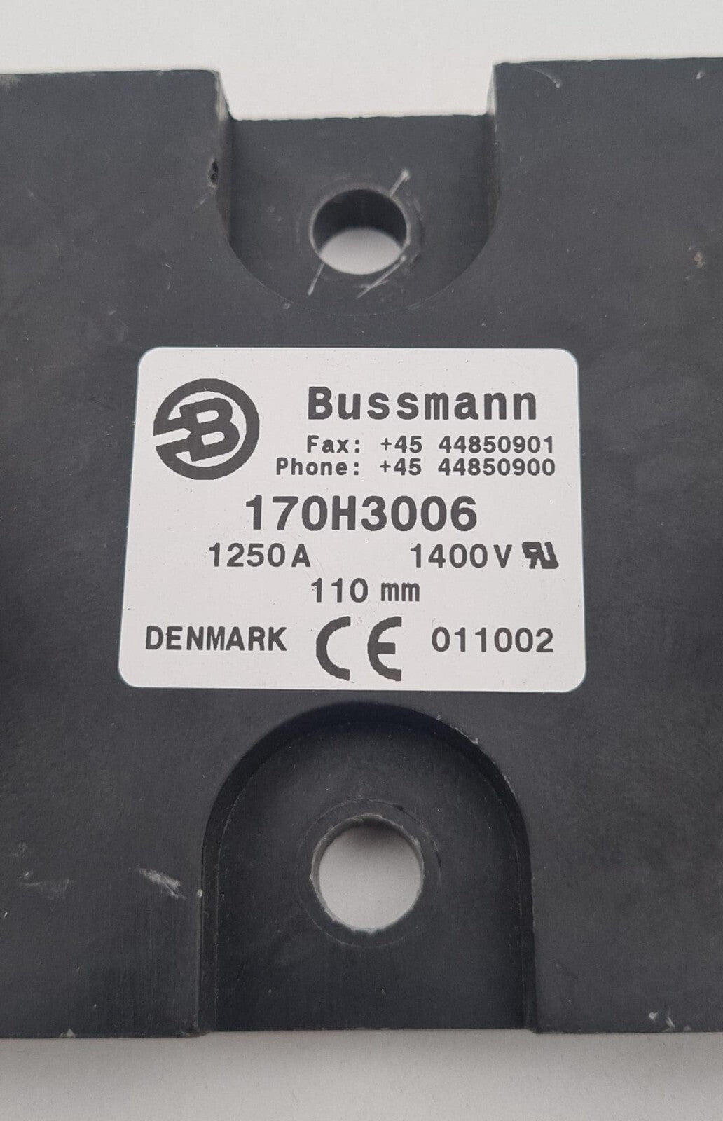 *USED* Cooper Bussmann 170H3006 1250A 1400V 110mm Base Mount Fuse Holder