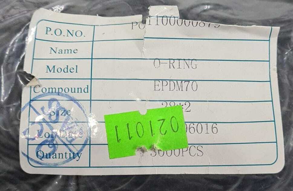 O-Ring EPDM70 28*2 P01100000879 3,000 PCS