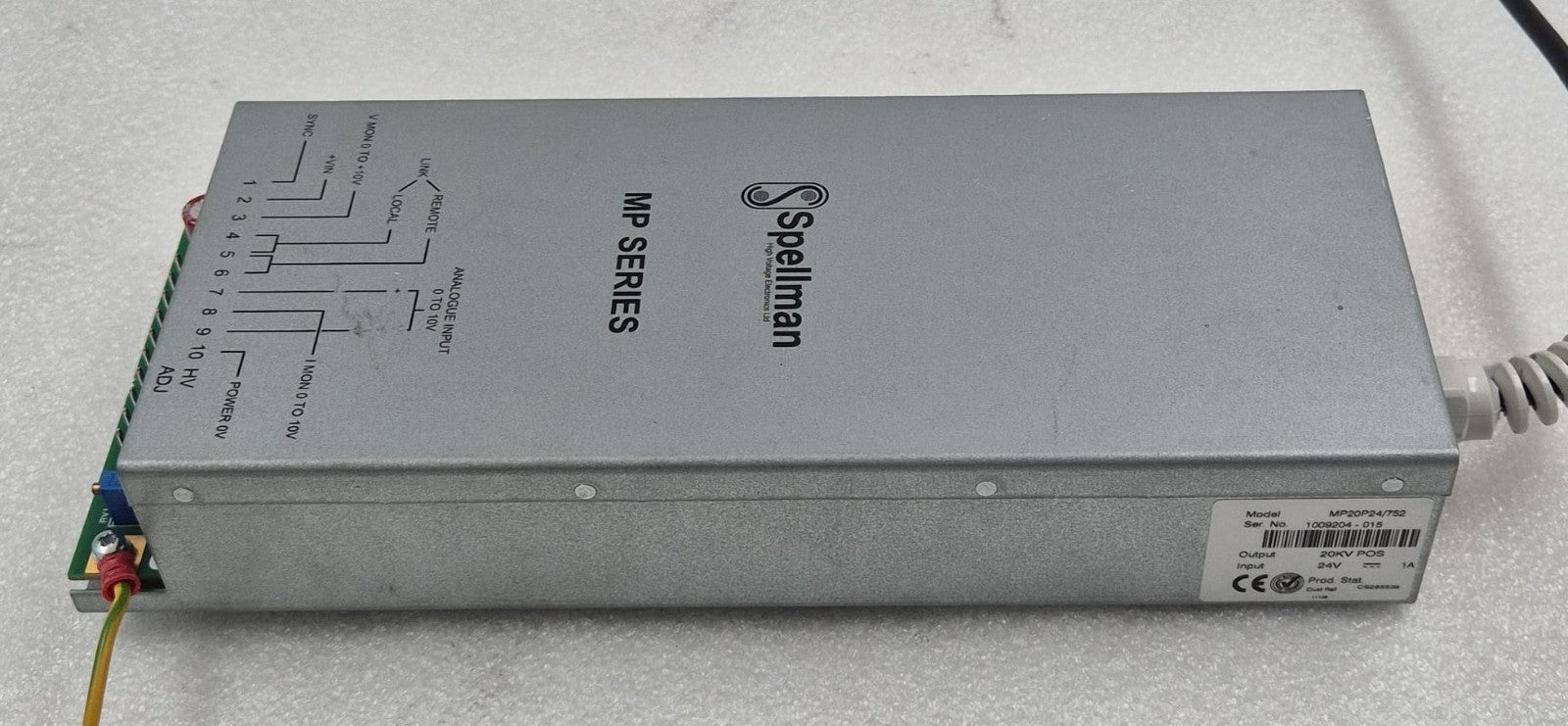 Spellman MP SERIES MP20P24/752 20KV POS High Voltage Electronics Power Supply
