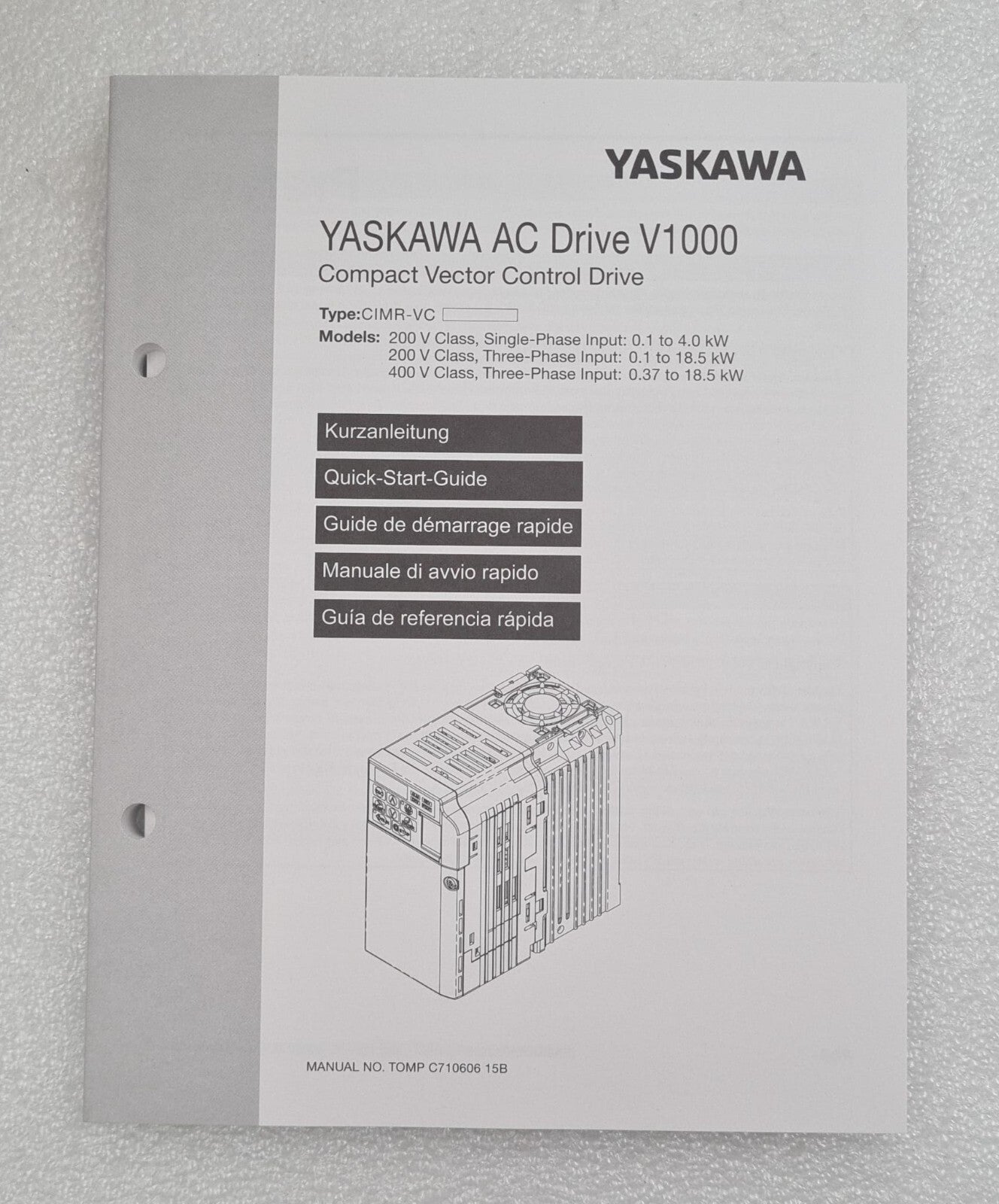 NEW - YASKAWA V1000 Frequency Inverter CIMR-VCBA0002BAA / VZAB0P2BAA 0.37/0.25kW