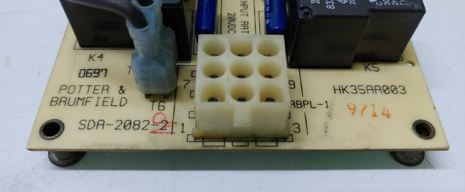 Potter Brumfield HK35AA003 Control Relay Board Carrier SDA-2082-2 40e1543