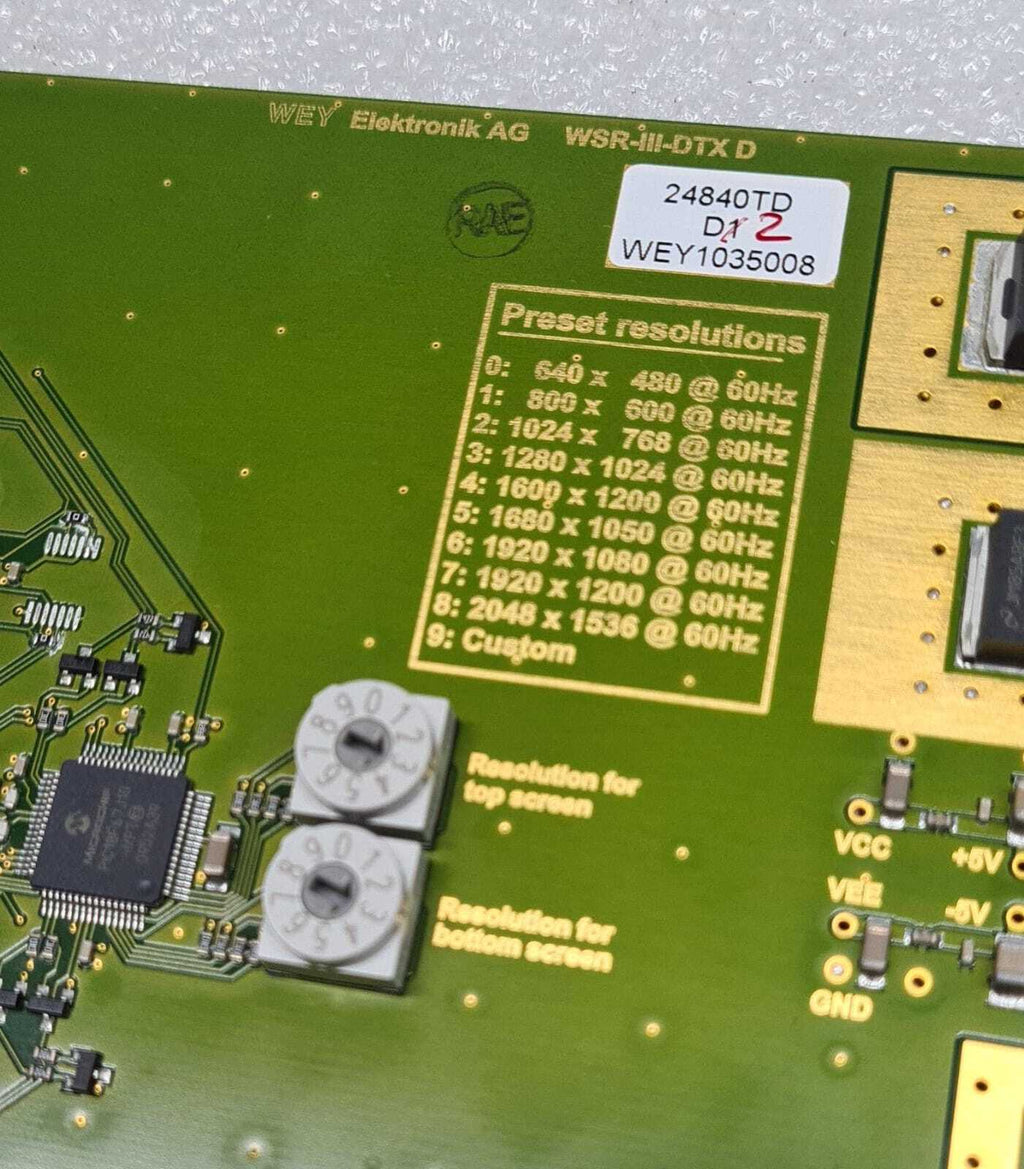 WEY Elektronik TEC 24840TD D2 WSR-III-DTX D Video Transmitter Board