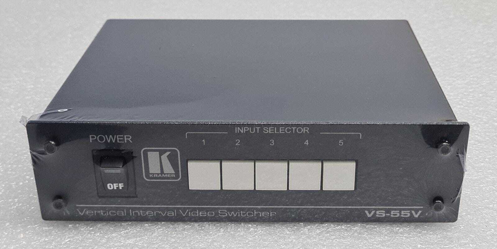 NEW - KRAMER VS-55V Vertical Interval Video Switcher 5x1 Composite 21-0360090