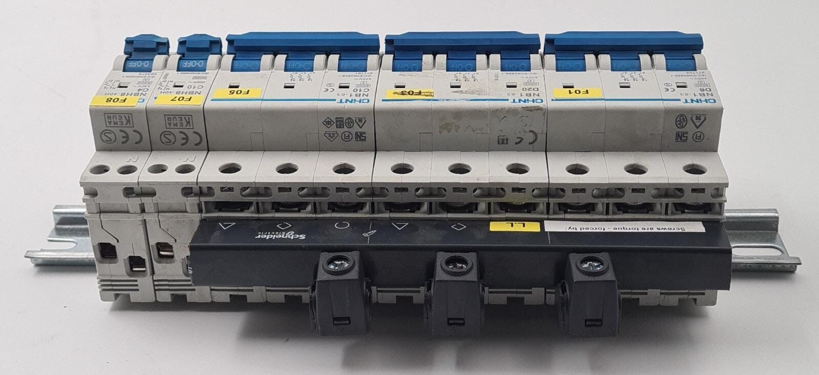 CHINT NB1-63 D6 & D20 & C10 3-pole & NBH8-40H C10 & C4 circuit breaker switch