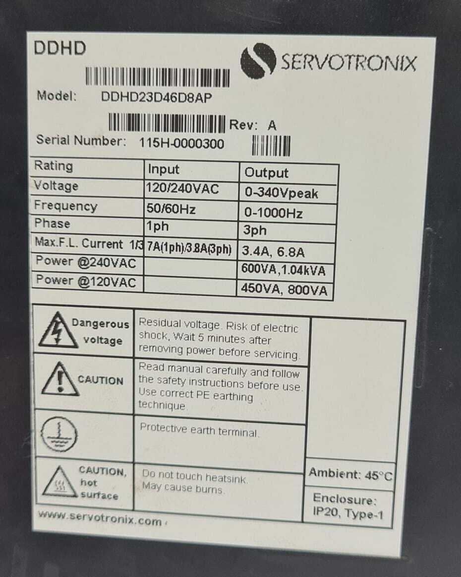 Servotronix DDHD Servo Drive DDHD23D46D8AP