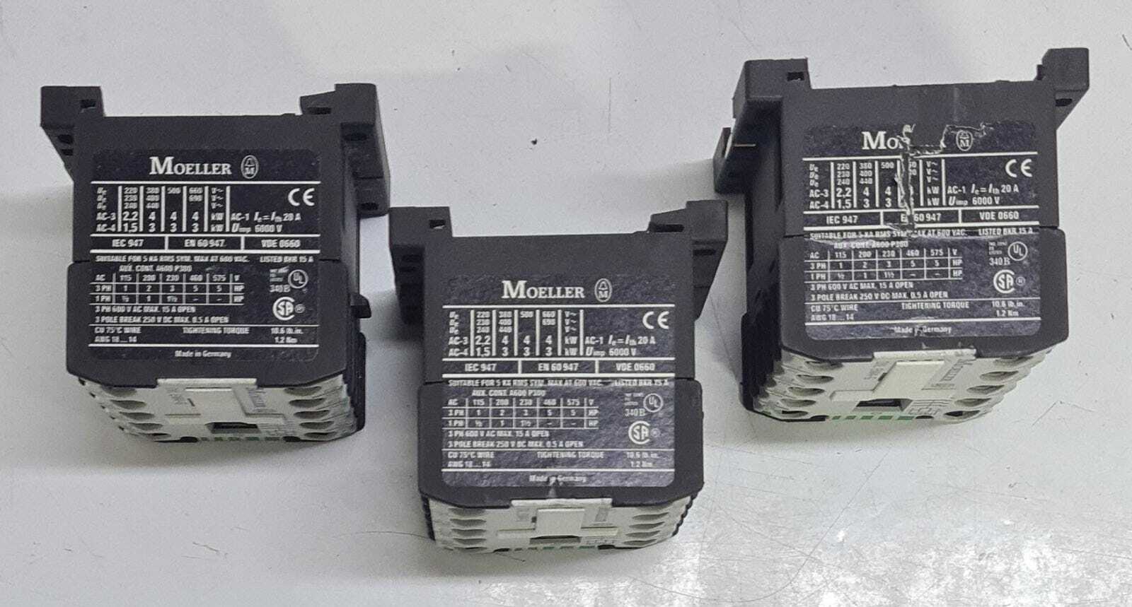 [LOT OF 3] MOELLER DIL EM4-G CONTACTOR 24V