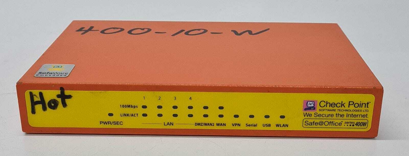 Check Point Safe@Office 400W Series Firewall Router Security SBXW-166LHGE-4 VPN