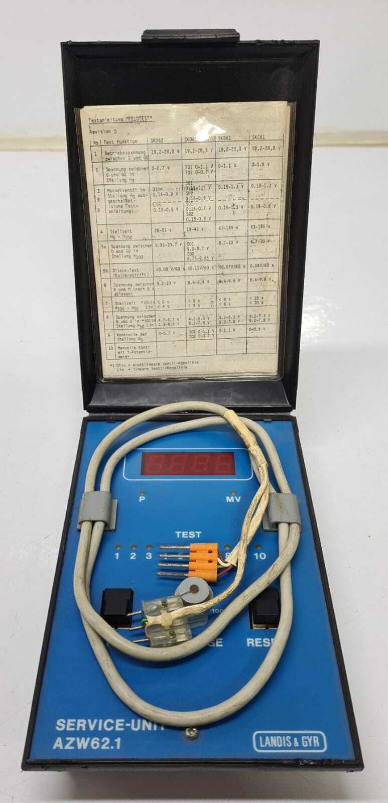 Landis & Gyr Service Unit AZW62.1 AZW 62.1 Synergyr Monogyr Diagnostic