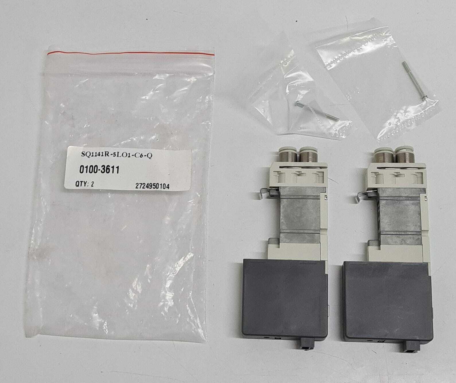 [LOT OF 2] NEW - SMC SQ1141R-5LO1-C6-Q PORT PNEUMATIC SOLENOID VALVE