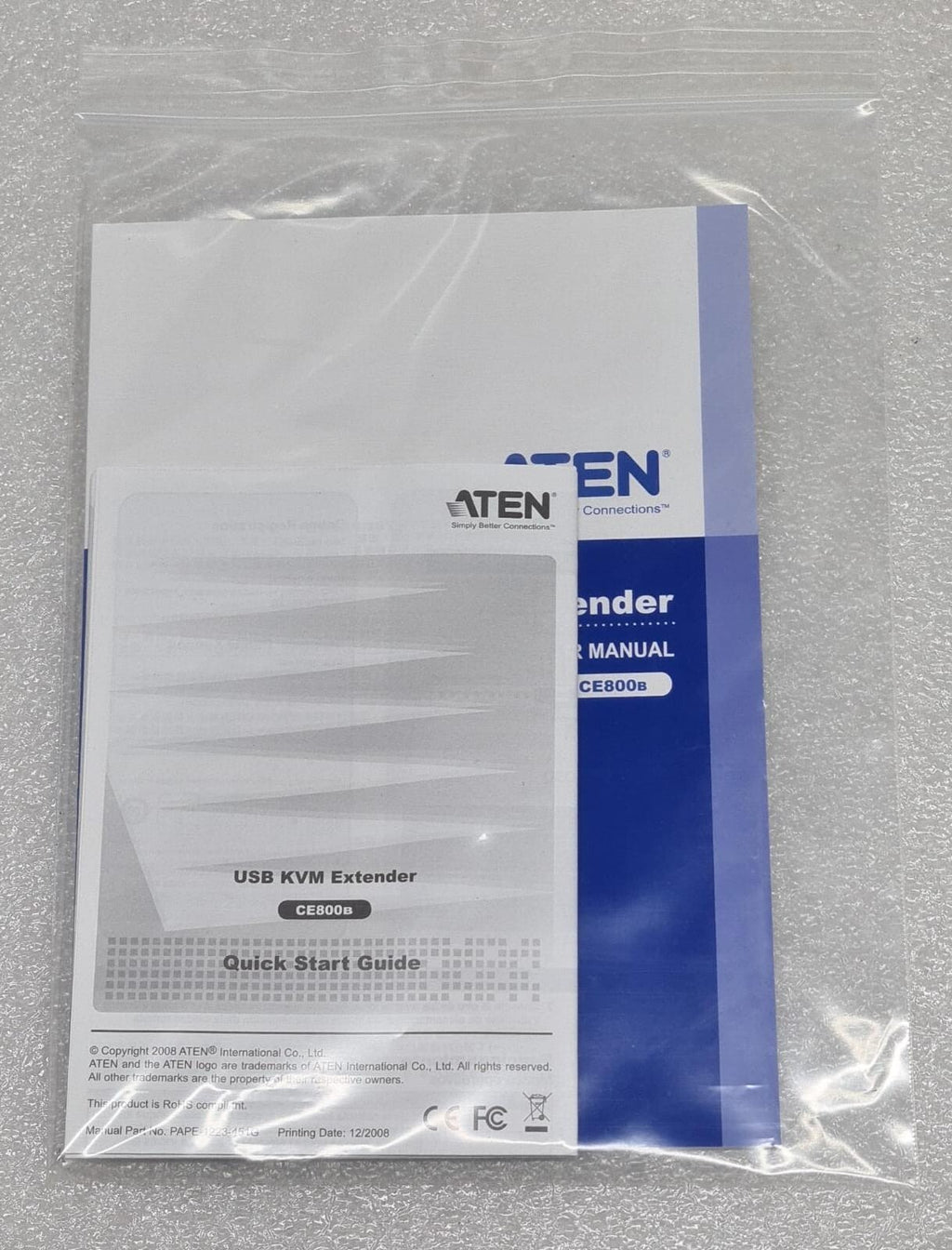 ATEN ProXime USB KVM Extender CE800B-L VGA/Audio Dual Console operation Half-Kit