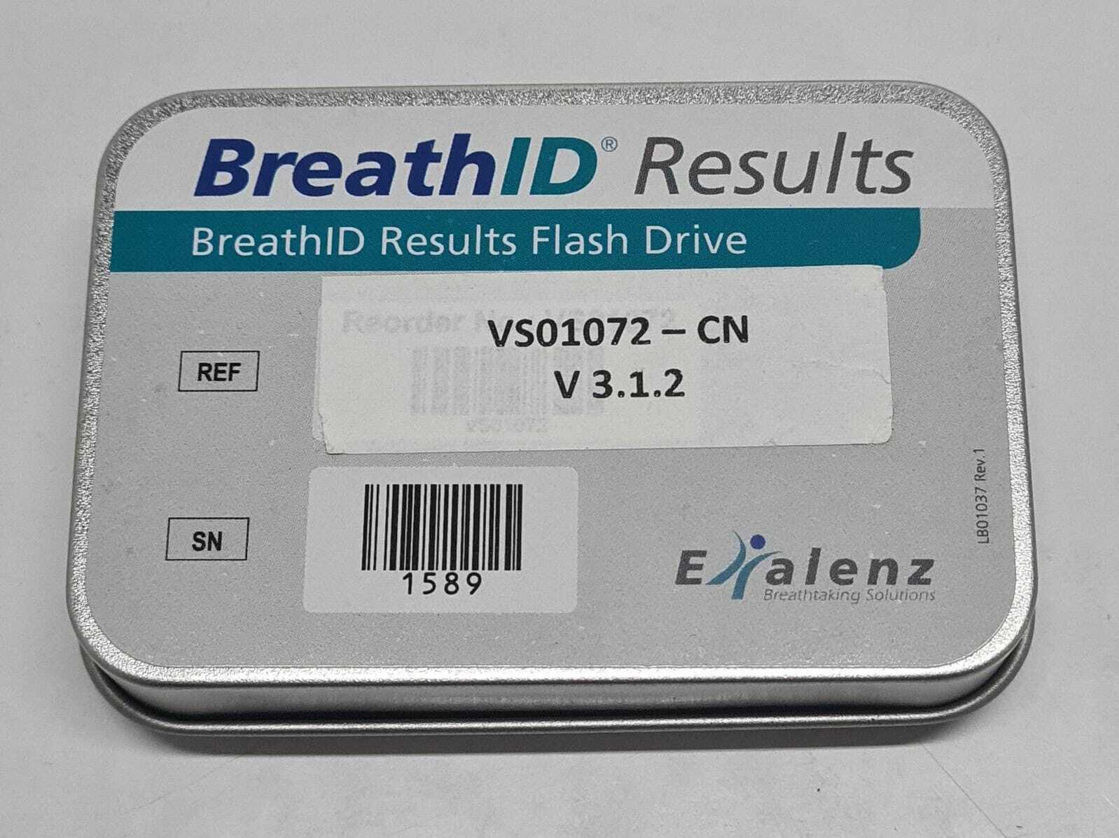[LOT OF 5] BreathID Results Exalenz Flash Drive VS01072- CN V 3.1.2 IDN-6556-14