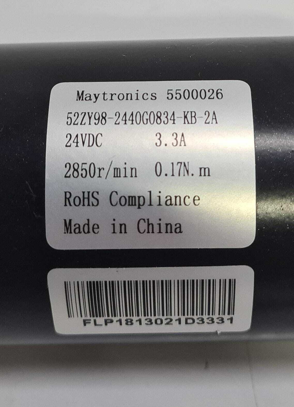 *TESTED* Maytronics Pump Motor 5500026 52ZY98 24VDC 2850 RPM Dolphin Pool Robot