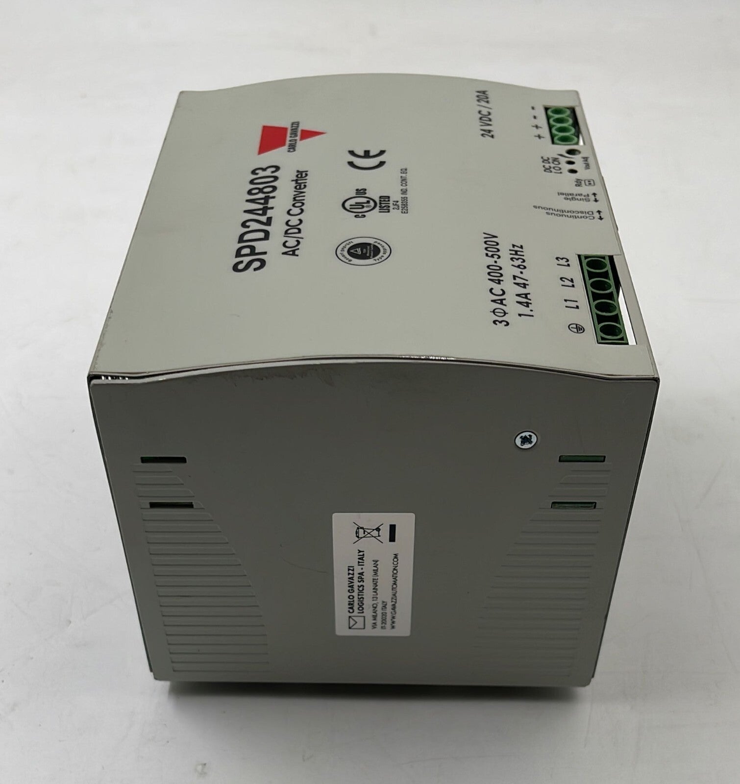 Carlo Gavazzi SPD244803 AC/DC Converter 400-500V 1.4A 47-63Hz