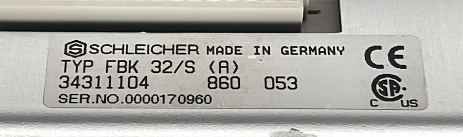 NEW - SCHLEICHER Controller FBK 32/S (A) 34311104 I/O Control Module
