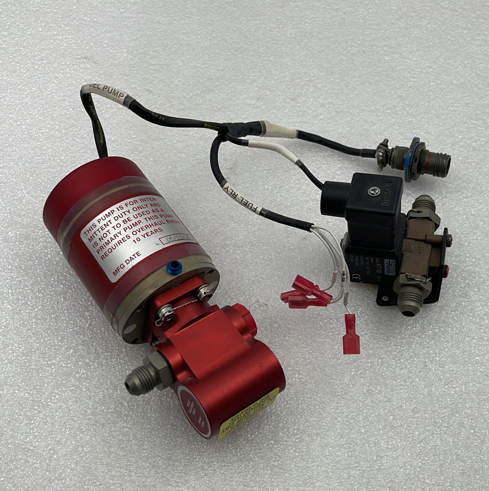DUKES 5100-00-9 fuel boost pump with Parker KT10 solenoid coil assembly