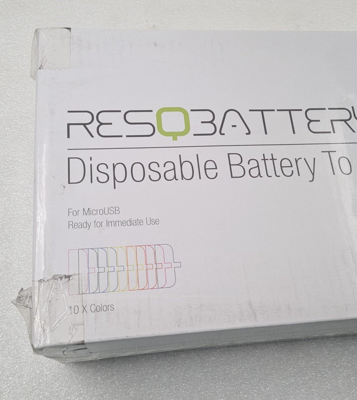 RESQBATTERY Disposable Battery POWER BANK Charger Smartphone Micro-USB 3.9WH 5h