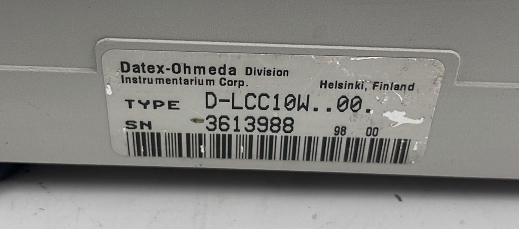 Datex-ohmeda AS/3 Monitor D-LCC10W..00.0 **AS IS