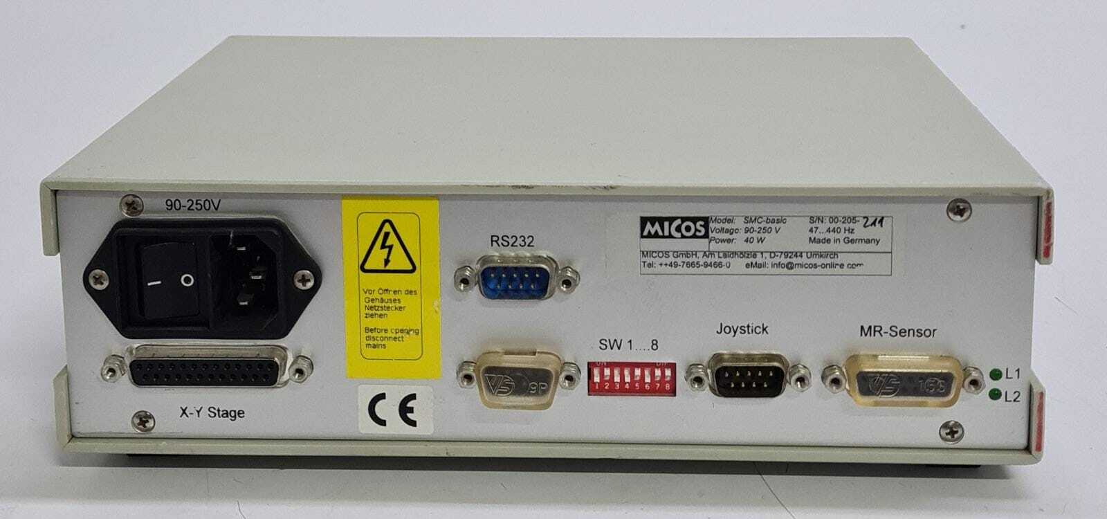 Micos SMC Basic High Resolution Positioning Controller X-Y Stage