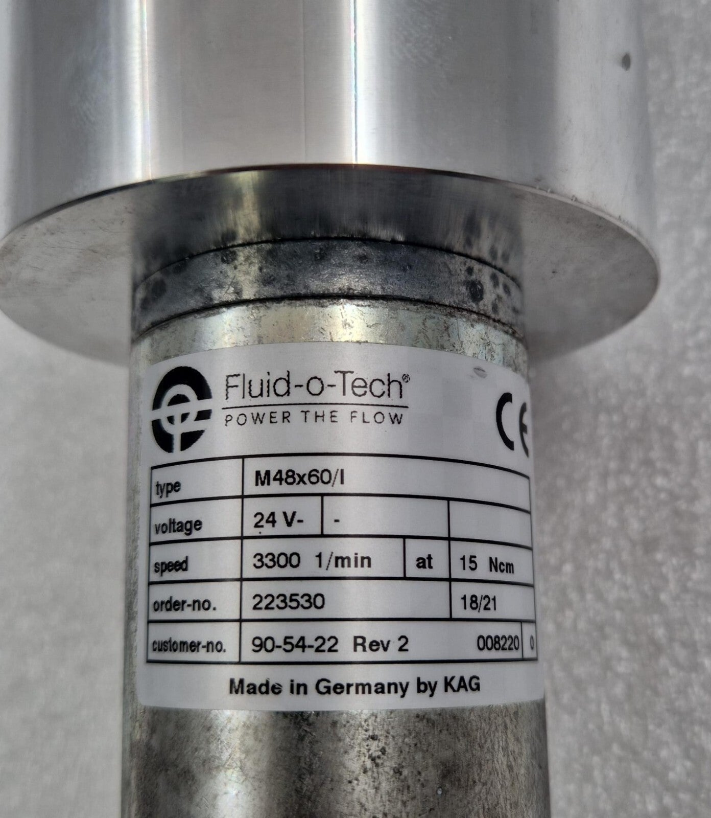 KAG Fluid-o-Tech Pump M48X60/I 3300 1/min