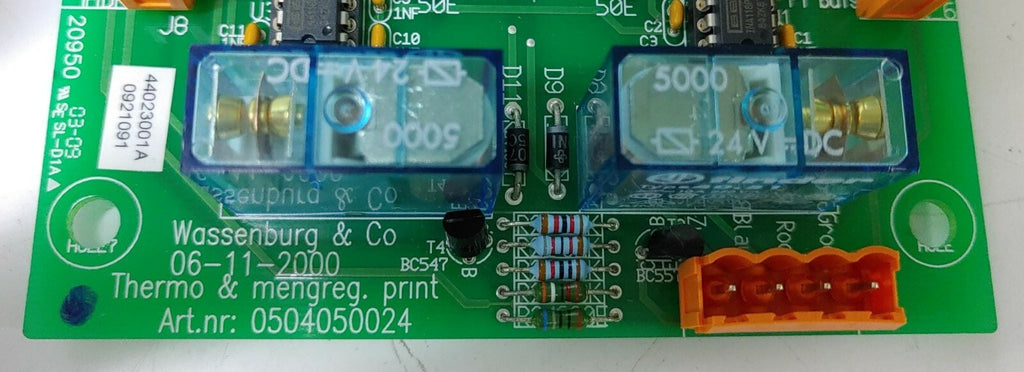 WASSENBURG MEDICAL PCB BOARD Thermo & mengreg. print 0504050024 44023001A 092109