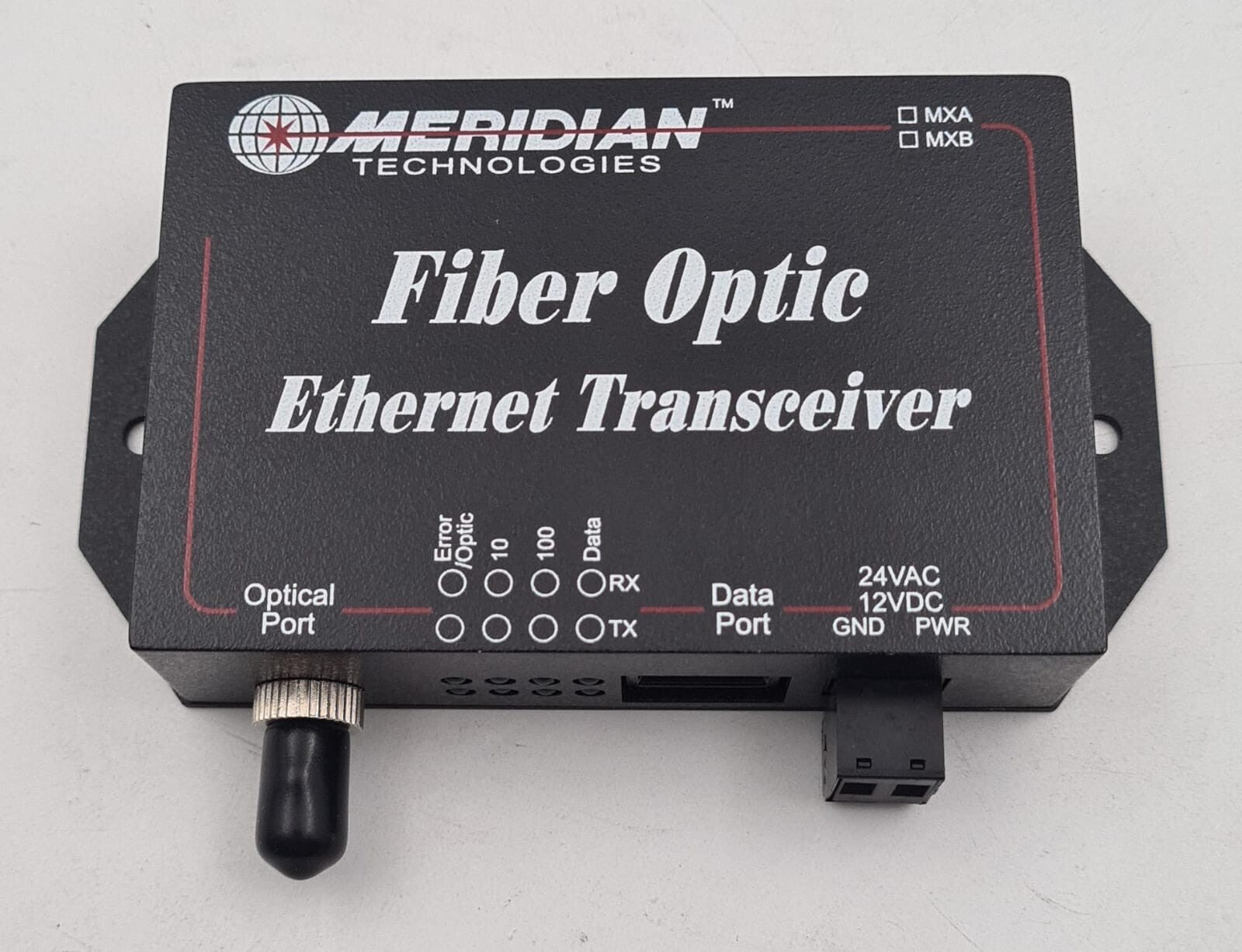 MERIDIAN TECHNOLOGIES Fiber Optic Ethernet Transceiver MXA-1R-2MC-ST