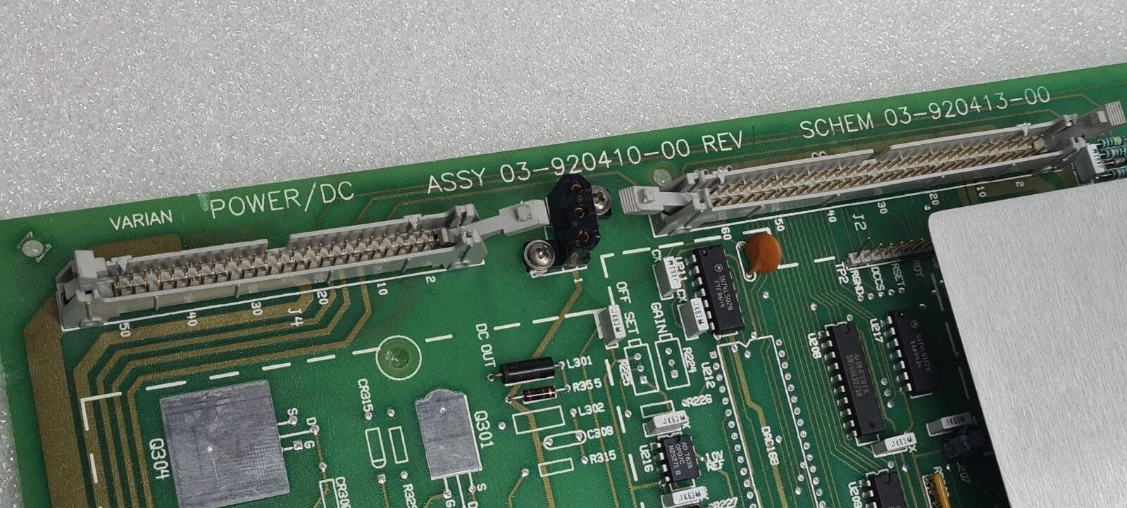 Varian POWER/DC ASSY 03-920410-00 SCHEM 03-920413 Power Supply Board