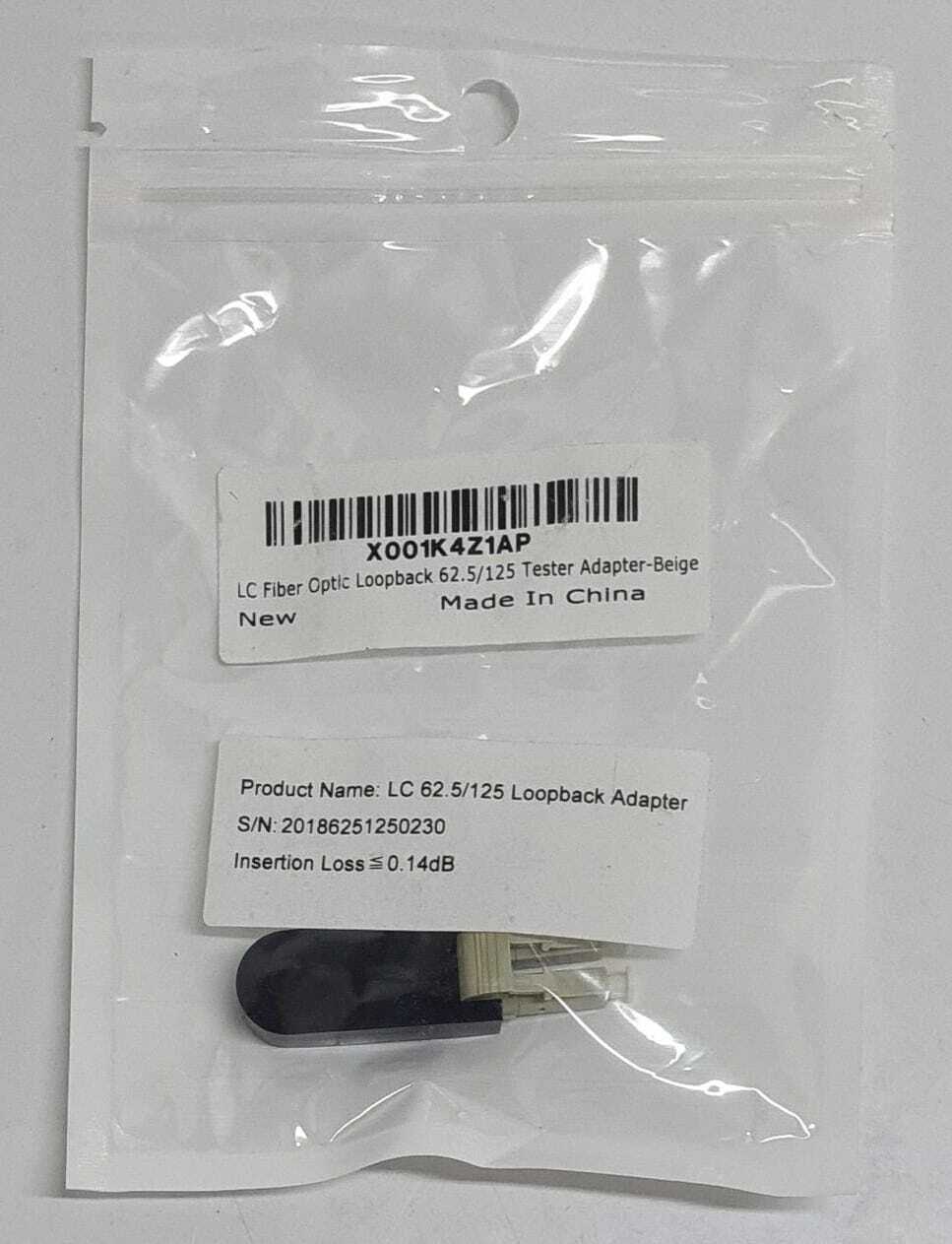 [LOT OF 4] NEW - LC Fiber Optic Loopback 62.5/125 Tester Adapter