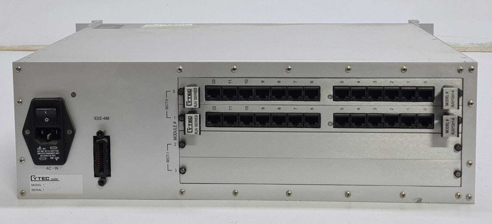 CYTEC RJV/48 HIGH DENSITY SWITCHING SYSTEM W/ 2* RJV/12X1-4 Plug in Module