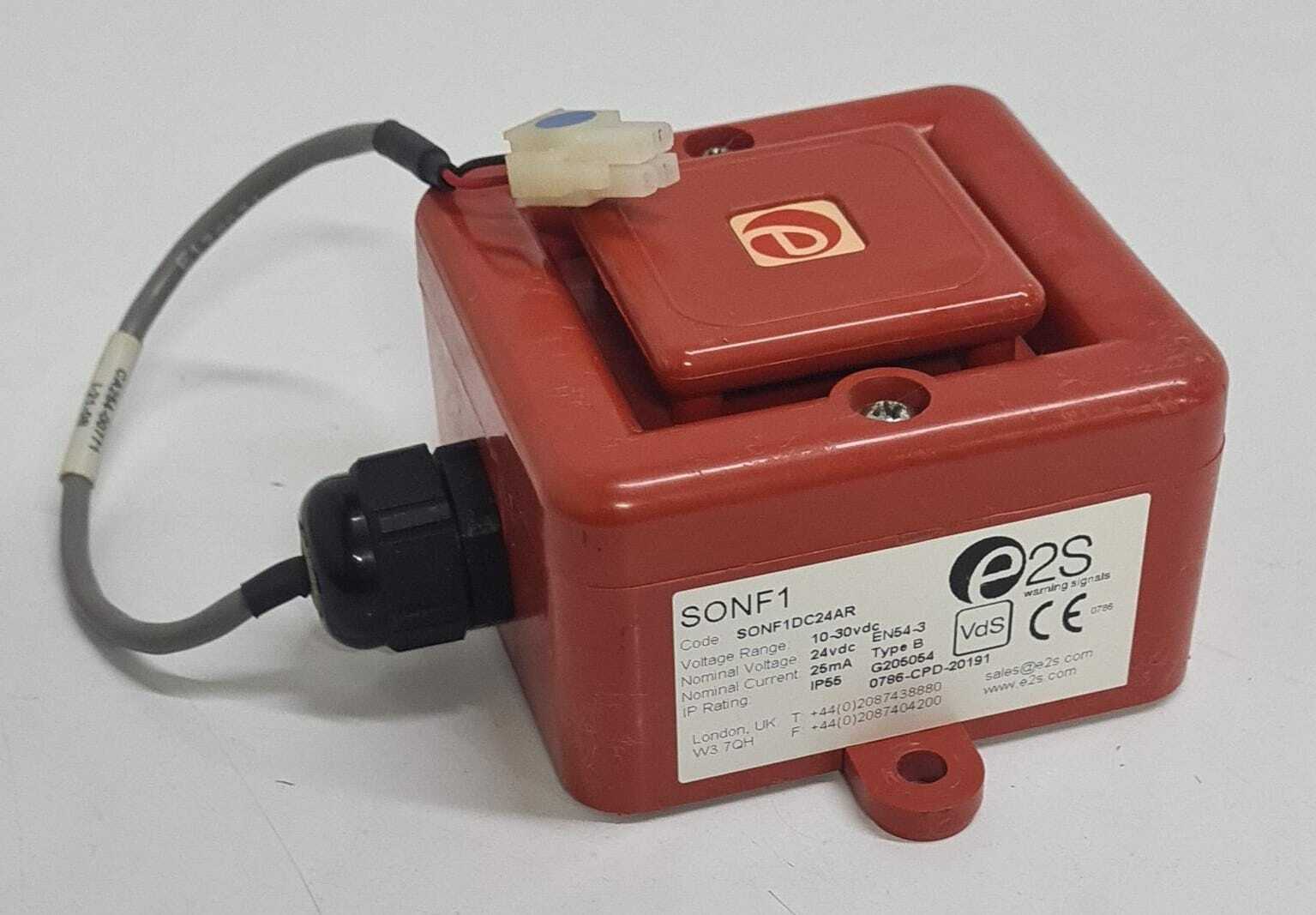 e2s Warning Signal SONF1 Red Alarm Siren G205054 0786-CPD-20191 CA254-00771