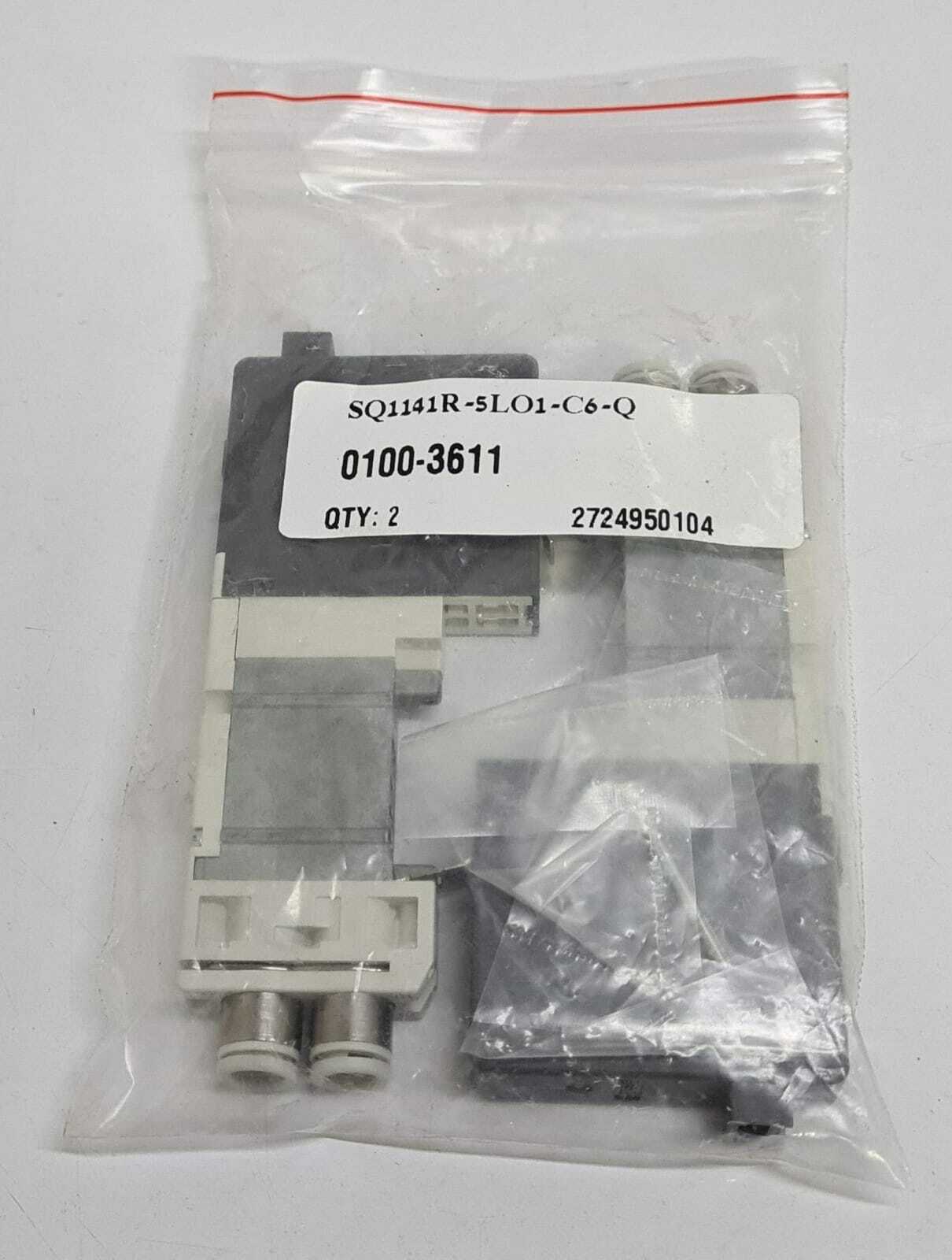 [LOT OF 2] NEW - SMC SQ1141R-5LO1-C6-Q PORT PNEUMATIC SOLENOID VALVE