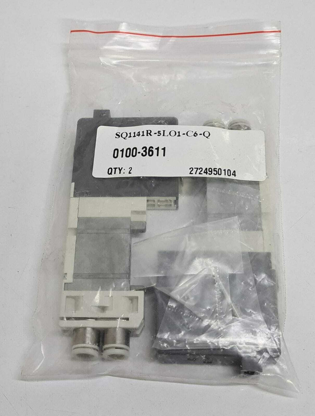[LOT OF 2] NEW - SMC SQ1141R-5LO1-C6-Q PORT PNEUMATIC SOLENOID VALVE