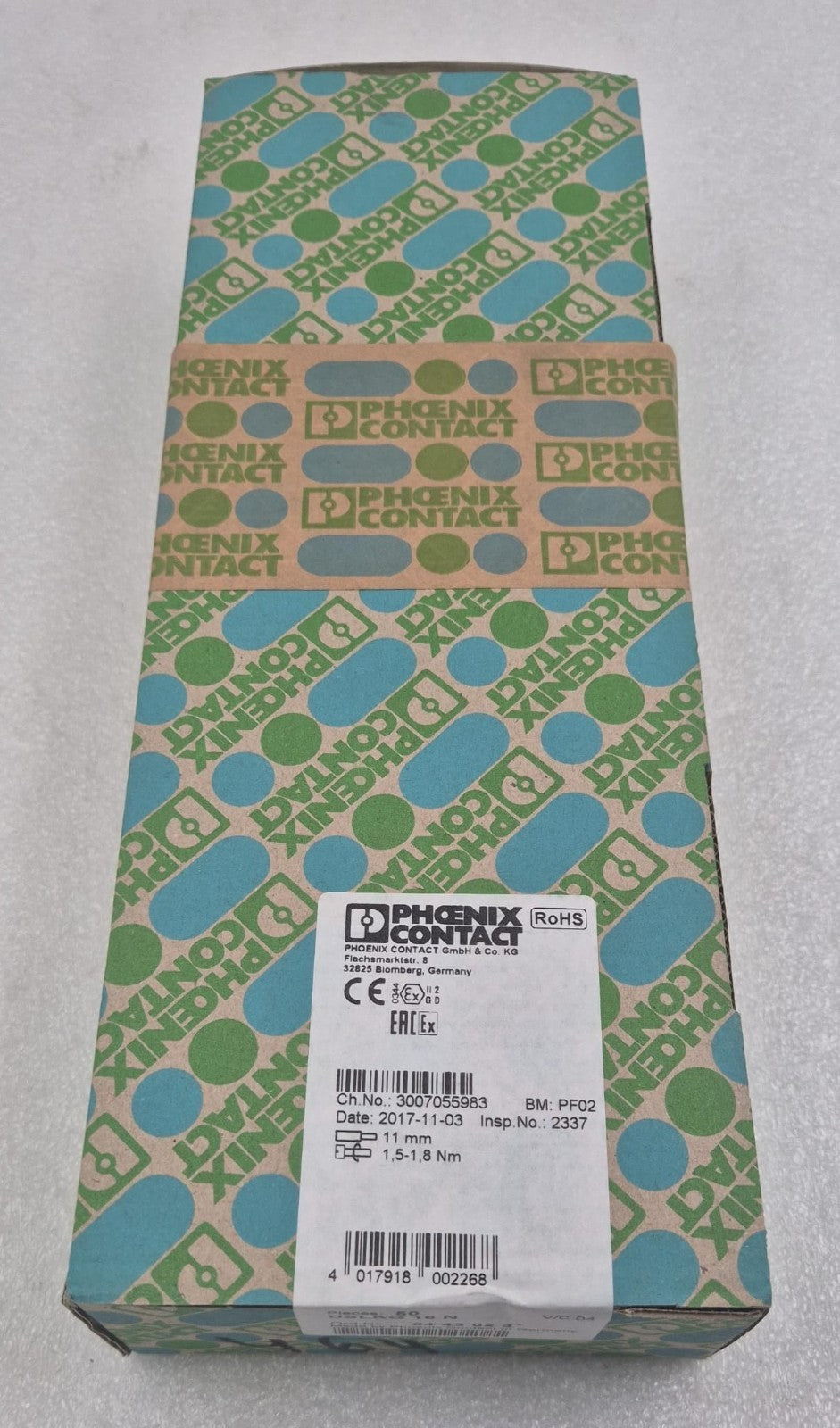 [50pcs] NEW - Phoenix USLKG 16 N 0443023 Grounding Terminal Block Yellow-Green