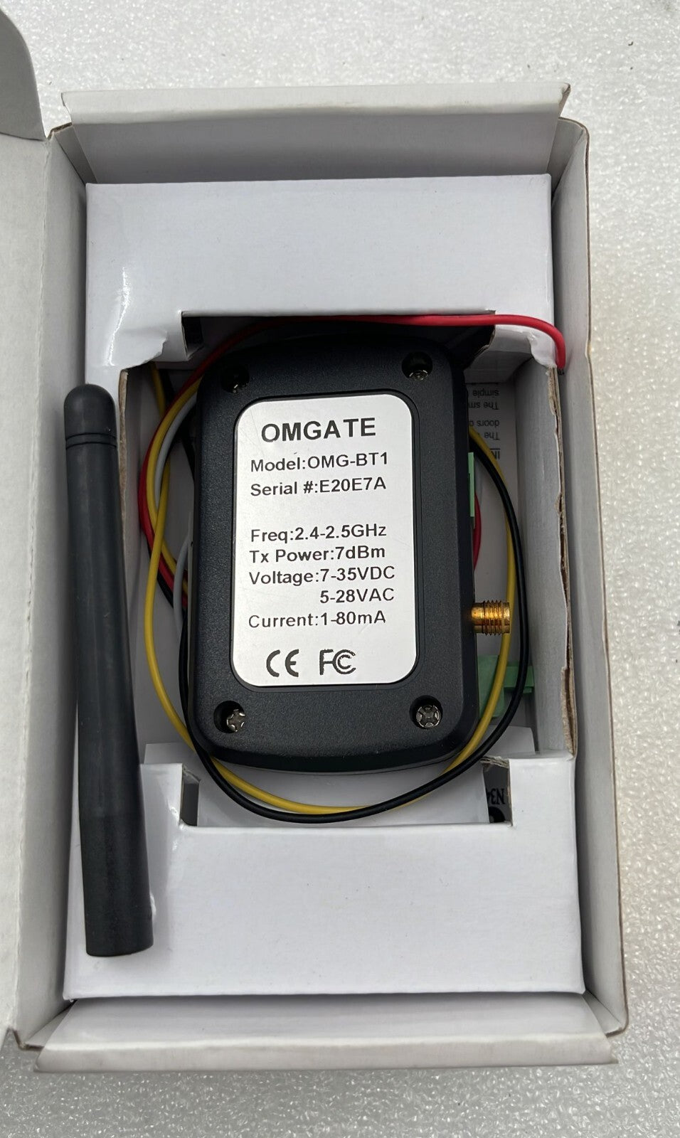 OMGATE OMG-BT1 Bluetooth Remote Garage Door / Gate Controller W/ box