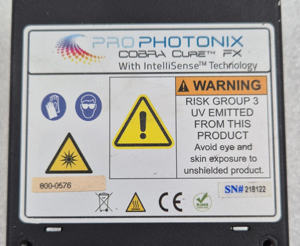 PROPHOTONIX COBRA CURE FX UV LED CURING SYSTEM IntelliSense Technology 800-0576