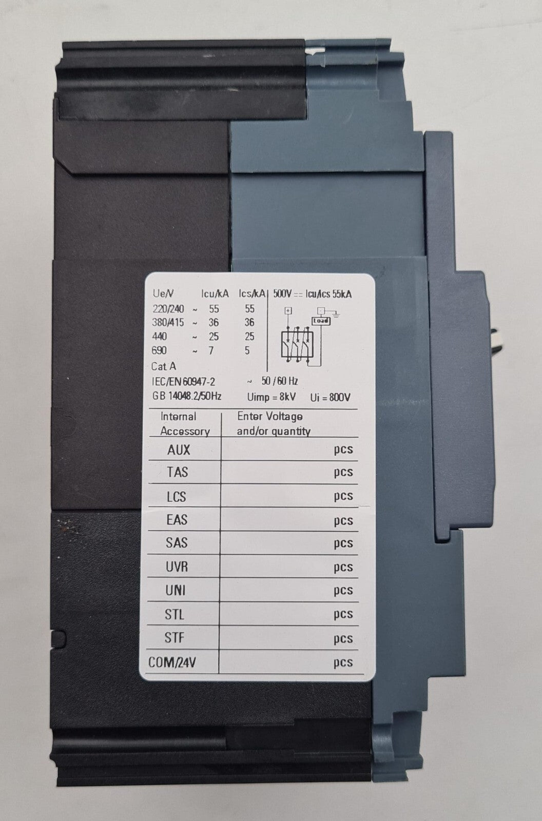 SIEMENS 3VA1010-4ED36-0AA0 Circuit Breaker TM210 3VA1 100A