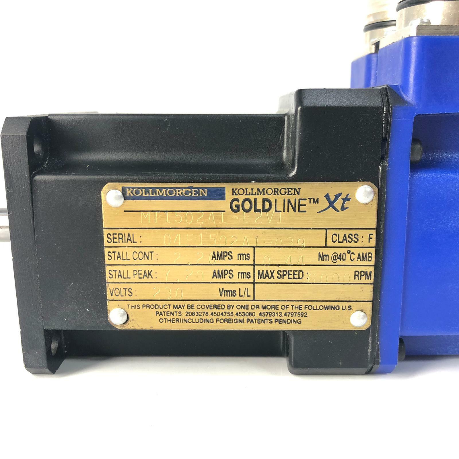 Kollmorgen Goldline MT1502A1-E2V1 XT 6000Rpm Servo Motor