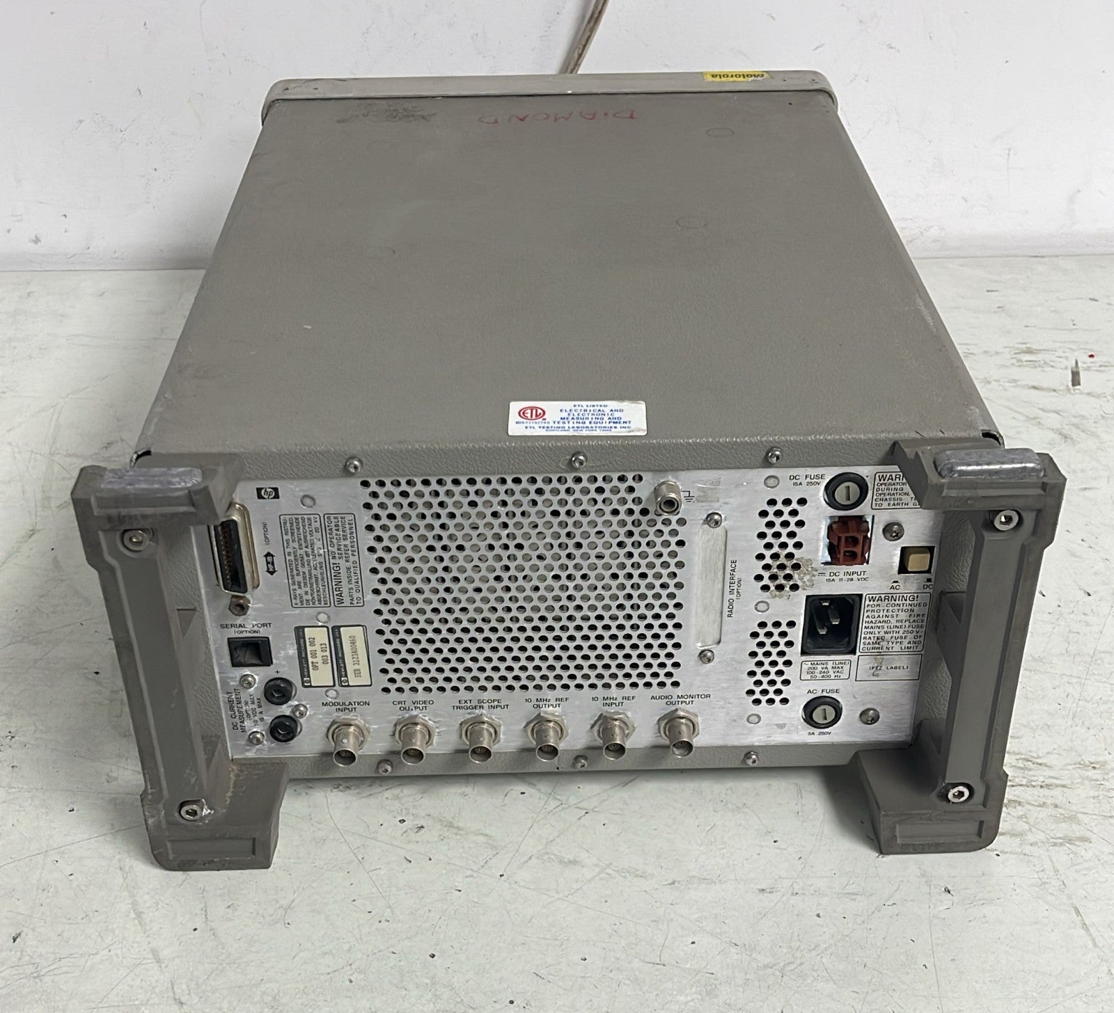 HP 8920A RF Communications Test Set 0.4-1000MHz OPT 001 002 003 013 **AS IS**