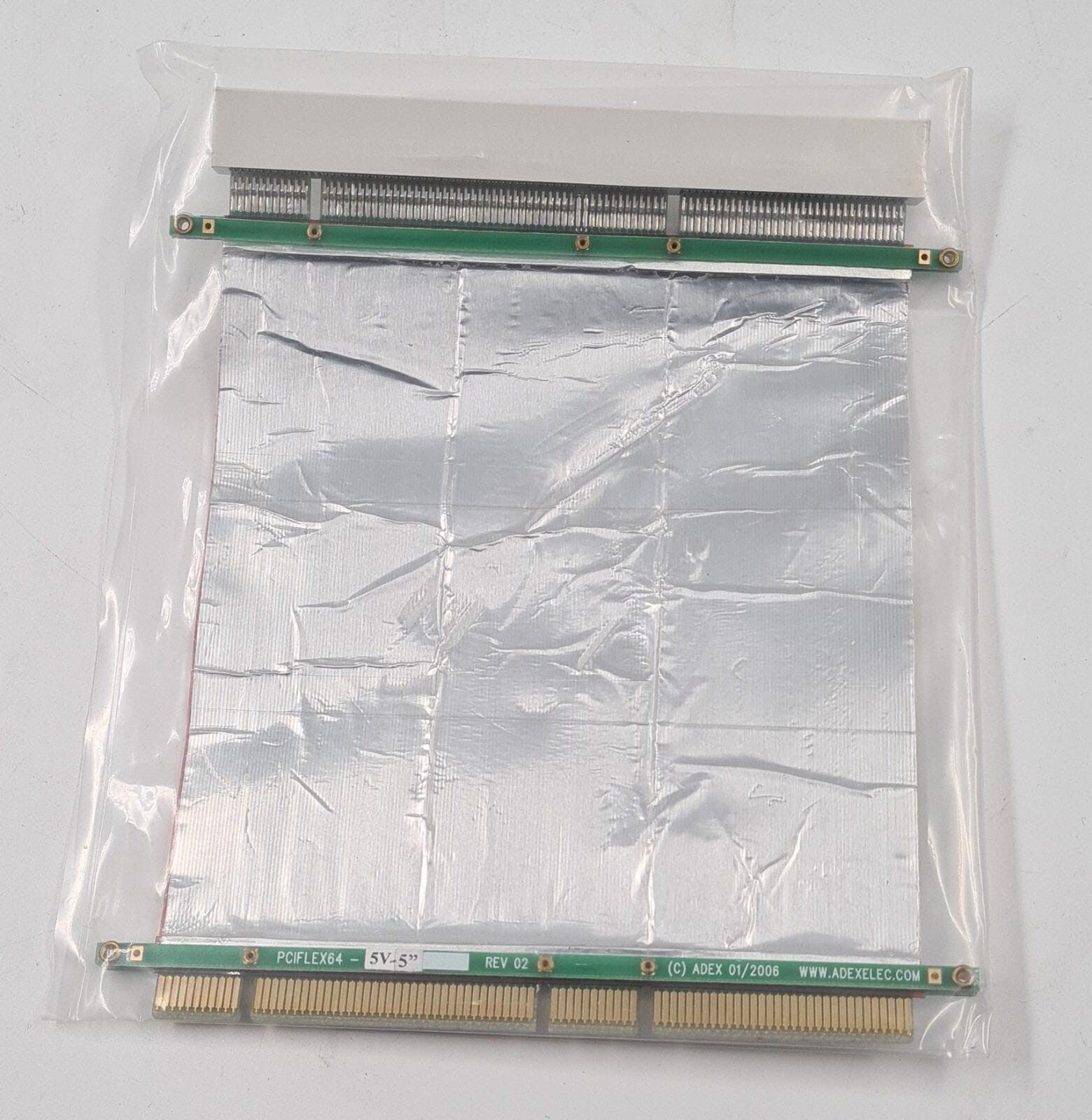 NEW - ADEX PCIFLEX64-5V-5" REV:02 Flexible Cable PCI Male to Female Extender