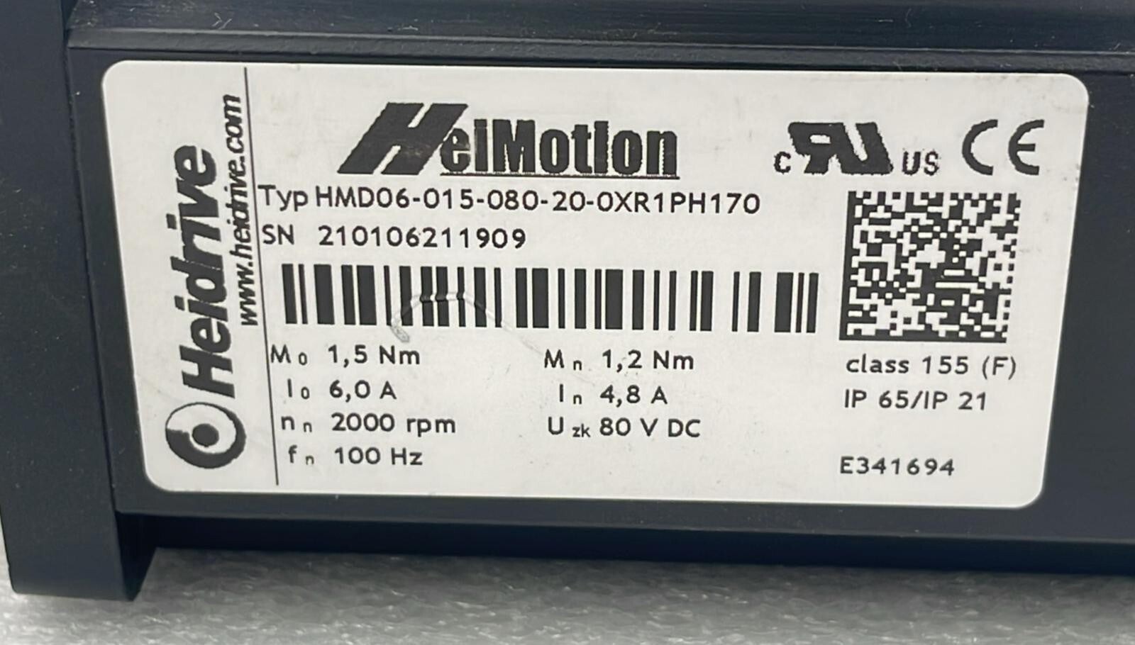 HEIDRIVE HEIMOTION HMD06-015-080-20-0XR1PH170 Servo Motor for HP INDIGO