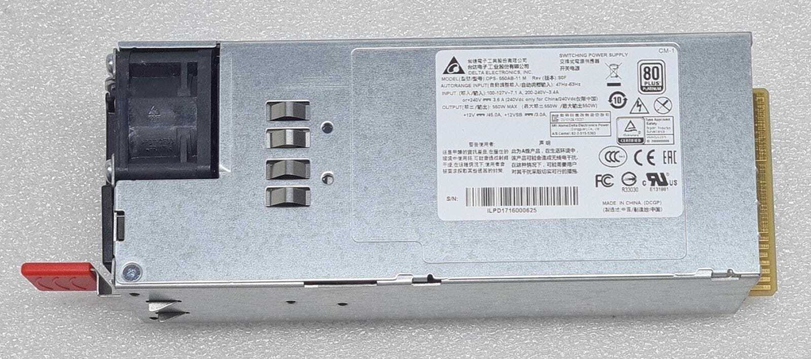 NEW - Delta ELECTRONICS DPS-550AB-11 M Server Switching Power Supply 550W 1U