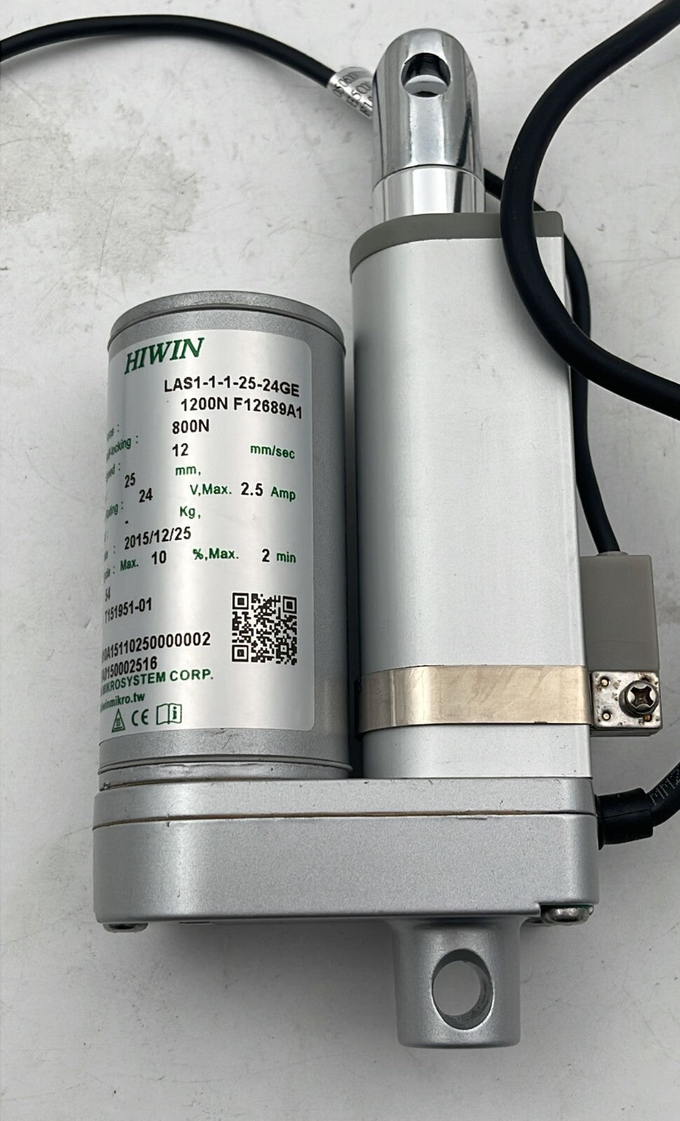 HIWIN Mikrosystem LAS1-1-1-25-24GE Linear Actuator