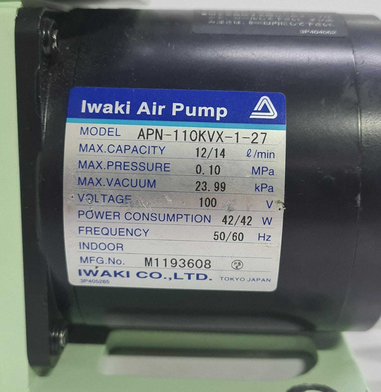 Iwaki Air Pump APN-110KVX-1-27 100V Vacuum Assy