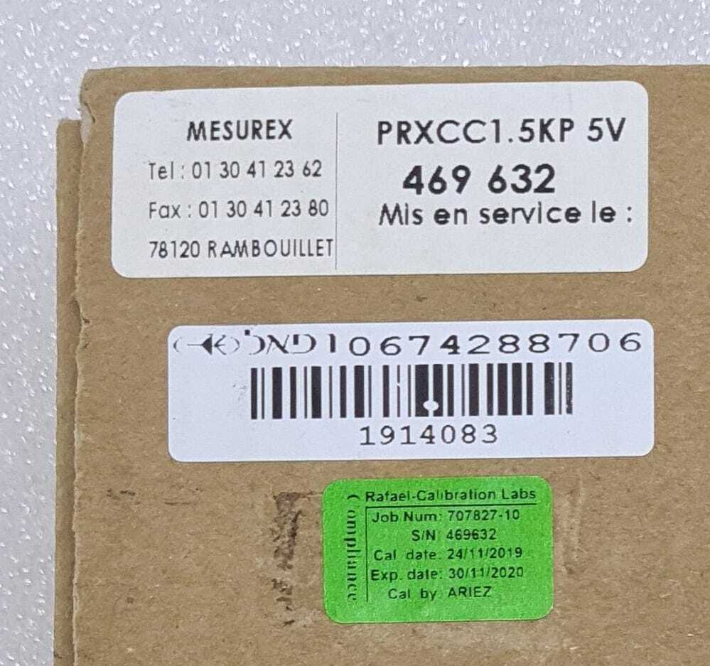 NEW - MESUREX Pressure Transducer Sensor PRXCC 1.5KP 5V 1500PSI