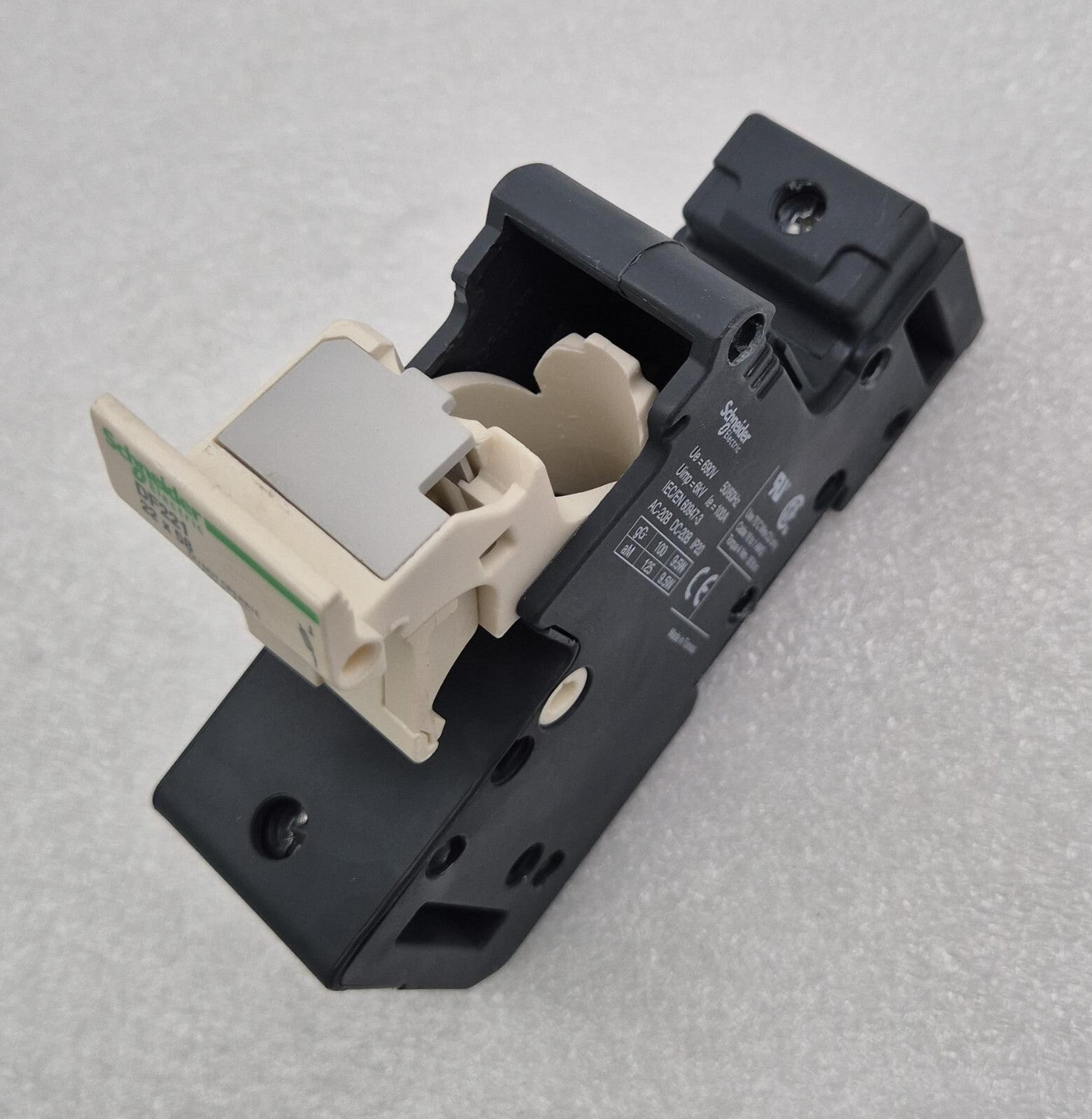 [LOT 6 PCS] SCHNEIDER ELECTRIC DF221 22x58 Fuse Carrier TeSys DF Series 1P 690V